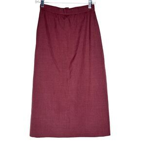 Vintage Skirt Women 6 Baby Pink USA Made Wool Pencil Academia Minimalist Pockets